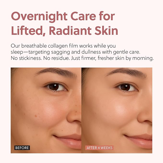 QUIA Overnight Collagen Wrapping Mask – Wake Up with Firmer, Hydrated Skin – Easy Peel-Off Formula – Korean Skincare for Radiance and Elasticity – For All Skin Types, 75mltologist-Tested- For All Skin Types
