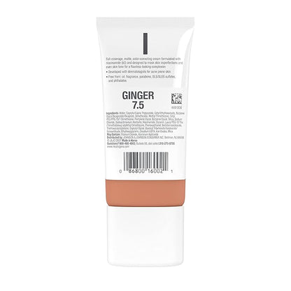 Neutrogena Clear Coverage Flawless Matte CC Cream, Full-Coverage Free, Ginger, 1 oz
