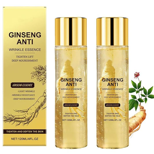 Ginseng Essence Anti Wrinkle Essence,Ginseng Extract Liquid,Anti-Aging Hydrating Water Deep Moisture & Wrinkle Care (2PCS)