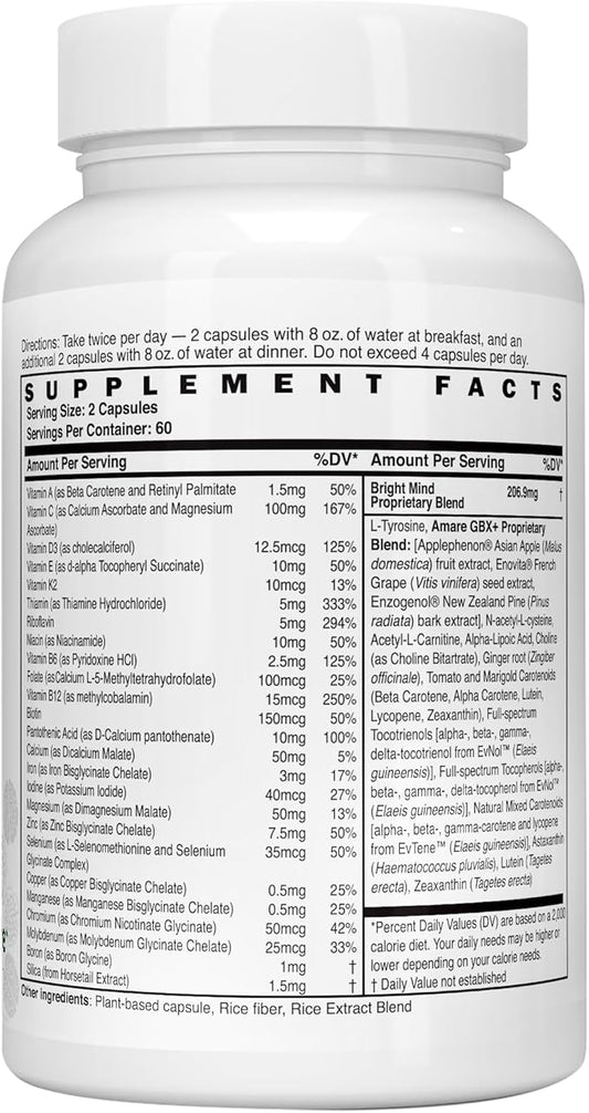 Amare Global VitaGBX™ Multivitamin for a Healthy Body and Mind, 120 Capsules