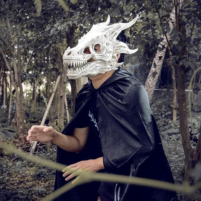 RRANYF Dino Mask Moving Jaw Decor - Tyrannosaurus Rex Cosplay Party Birthday Halloween
