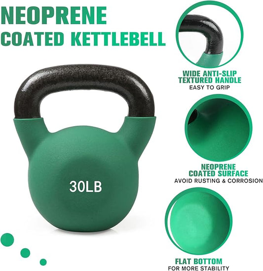 RitFit Neoprene Coated Solid Cast Iron Kettlebell 5 10 15 15 20 20 25 25 30 30 35 35 40 40 45 45 50 50 LB,