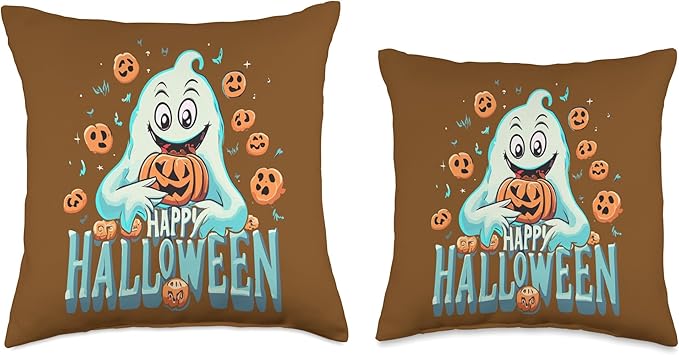 Halloween Cookie Monster: Haunted Cookie Delight Spookfest Throw Pillow