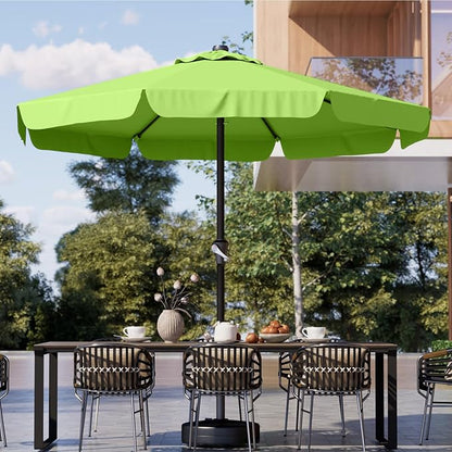11FT Patio Umbrella Table Market Umbrella w/Crank Outdoor Umbrellas for Garden, Deck, Backyard, Pool and Beach, Apple Green