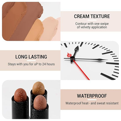 Cream Contour Stick Bronzer Highlighter Face Shaping & Lasting Waterproof