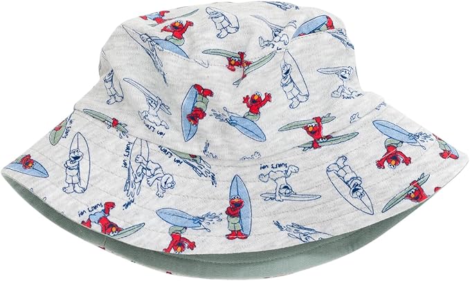 Sesame Street Elmo Cookie Monster Big Bird Romper and Bucket Sun Hat Newborn to Toddler