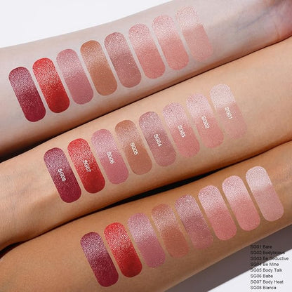 Oulac Nude Hydrating Lipstick Set For Women High Impact Lipcolor Tinted Lip Balm, Nourishing, Satin Finish, Moisturizing Creamy Formula, Vegan Clean Beauty Sensual Glow Rich Crème 01+02+04(SET 1)