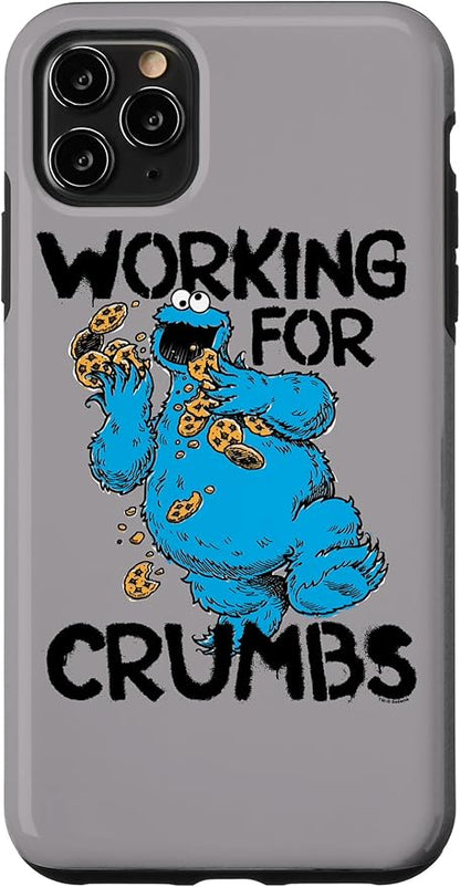iPhone 11 Pro Max Sesame Street Cookie Monster Working for Crumbs Case