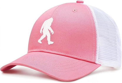 Mesh Bigfoot Hat Leather Cap for Men- Great Snapback Closure Sasquatch Hat for Hunting & Hiking