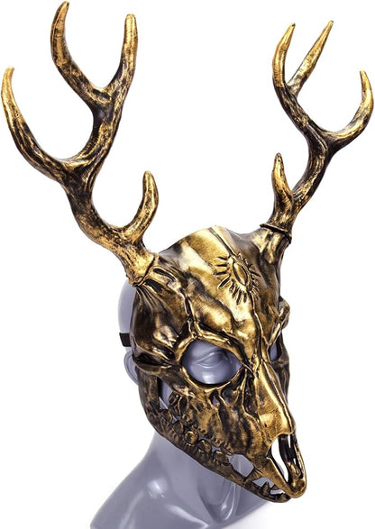 Halloween Horror Antler Mask Sheep Bone Mask Christmas Carnival Masquerade Party Cosplay Props Accessories