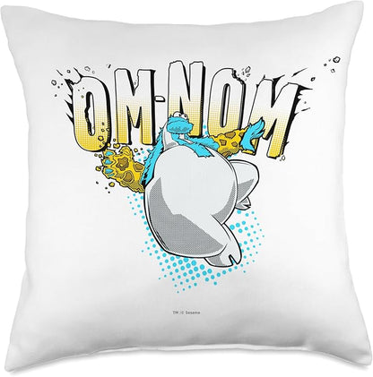 Sesame Street Cookie Monster Om-Nom Throw Pillow, 18x18, Multicolor