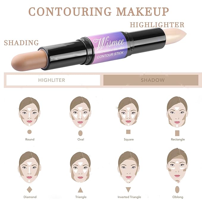 Dual-Ended Highlight & Contour Stick, Shimmer Cream Powder