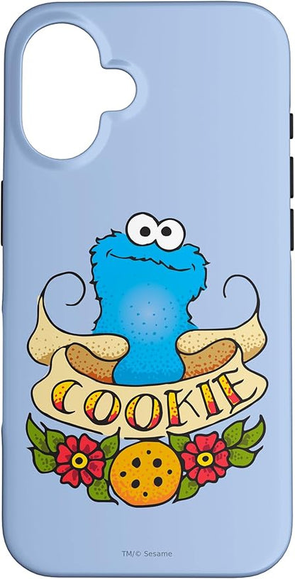 iPhone 16 Sesame Street Cookie Monster Cookie Tattoo Case