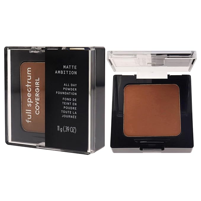 COVERGIRL Matte Ambition, All Day Powder Foundation, Deep