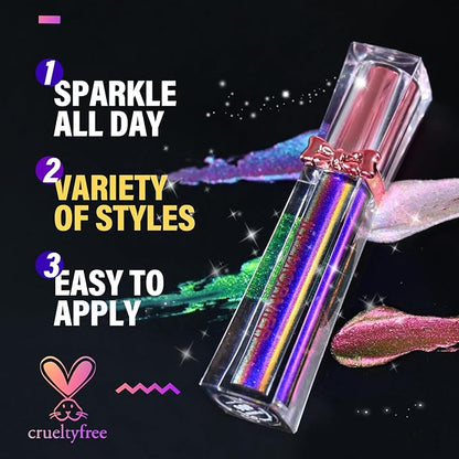 Super Stay Lip Gloss,Multichrome Colorstay Overtime Lipcolor,Highly Pigmented Instant Glitter Liquid Lip Makeup,0.12 Fl Oz (01, 3.5ml)