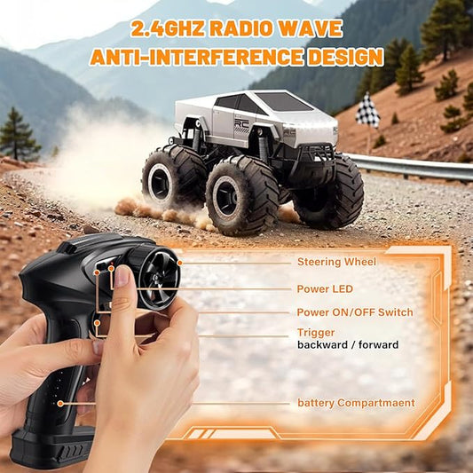 Amphibious Off-Road Monster Truck Toy, 1:16 Scale 4WD High-Speed RC Car, 2.4GHz All-Terrain Remote Control Vehicle for Boys & Girls Ages 6+ Ideal Gift for Kids, Adults