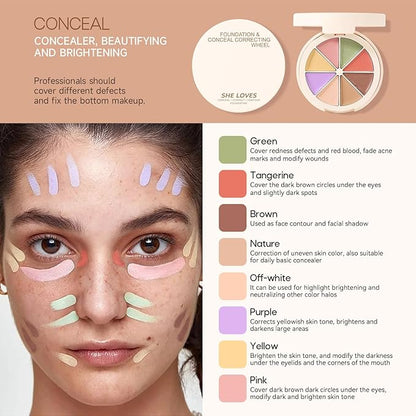 Professional Makeup Cream Contour Palette, Joyeee 8 Colours