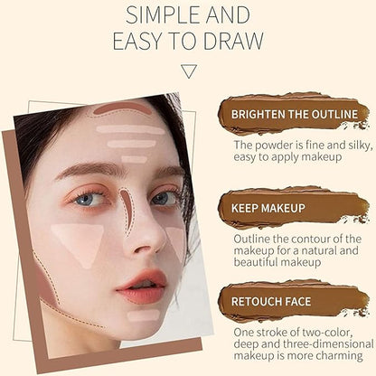 Double-End Contour Highlighter Stick Contour Stick, Face Highlighter,