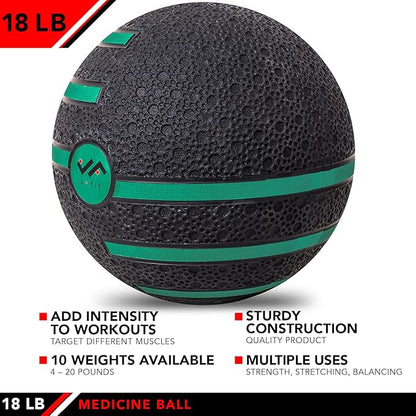 JFIT Medicine Exercise Ball with Dual Texture