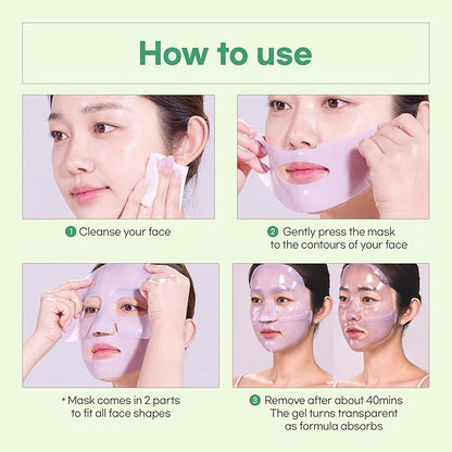 Calming Repair Cica Gel Mask, Centella, Overnight Hydrogel Mask, 4+1 Pack