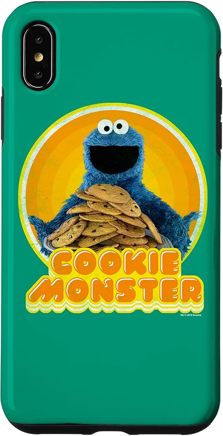 iPhone XS Max Sesame Street Cookie Monster Iron On Case