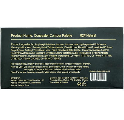 Concealer Contour Palette, 6 In 1 Color Correcting