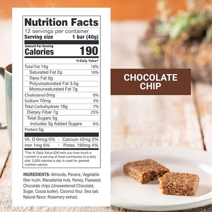 Prolon Fast Bars | Keto, Gluten Free, Dairy Free, Plant Based Protein, For Intermittent Fasting | Developed to Not Break a Fast | Variety Pack | Nuts & Honey, Chocolate Chip, Coconut Macadamia, 24 Ct