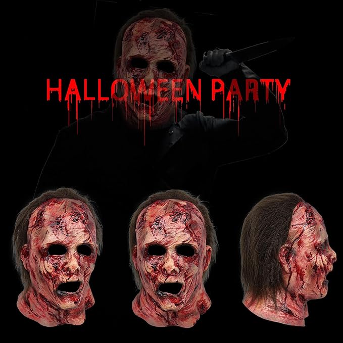 Scary Mask Horror Bloody Halloween Masquerade Cosplay Creepy Party Costume Accessories