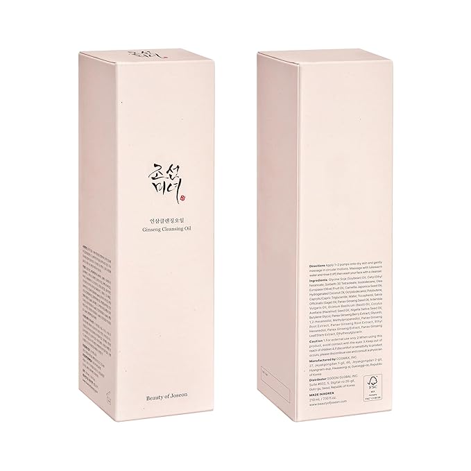 Beauty of Joseon Dynasty Cream Hydrating Face Moisturizer for Dry with Ginseng Cleansing Oil Waterproof Makeup Remover for Sensitive