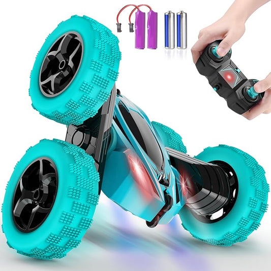 Remote Control Car, RC Cars Toys, 2.4GHz 4WD Fast RC Car Kids Toys Double Sided 360° Rotating Monster Truck Toys for Girls RC Truck Toy Cars for Boys