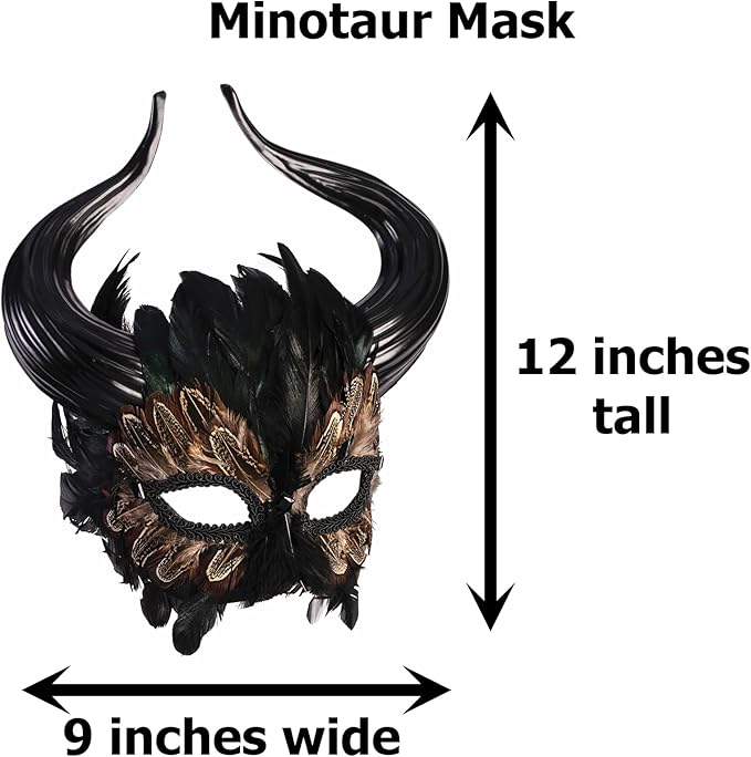 Rubies Unisex Adults Mythical Creatures Minotaur Costume Mask for Themed Parties and Halloween