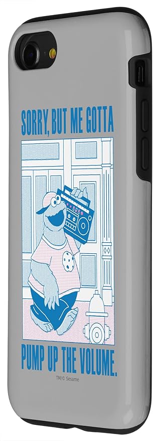 iPhone SE (2020) / 7 / 8 Sesame Street Cookie Monster Me Gotta Pump Up The Volume Case