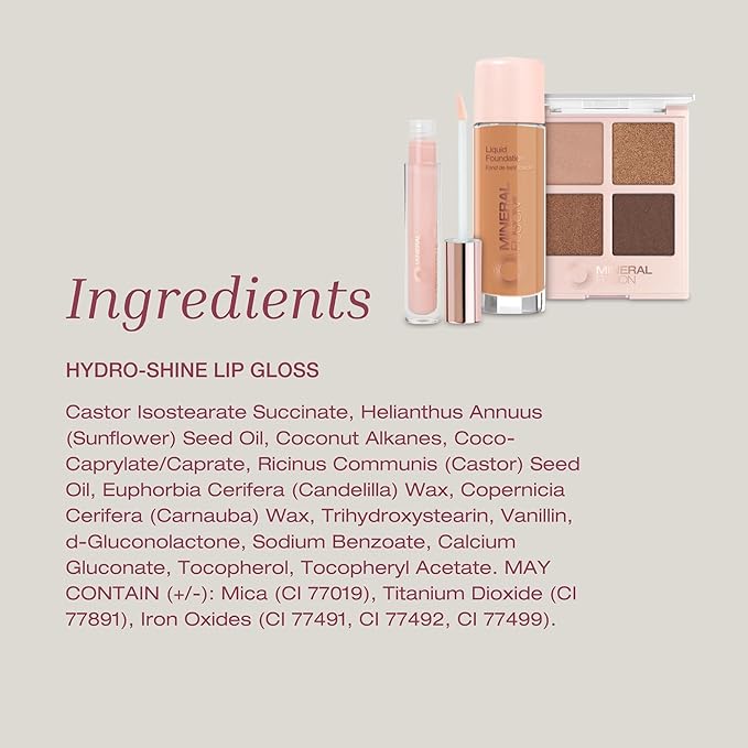 Mineral Fusion Hydro-Shine Lip Gloss, Florence, 0.15 Ounces