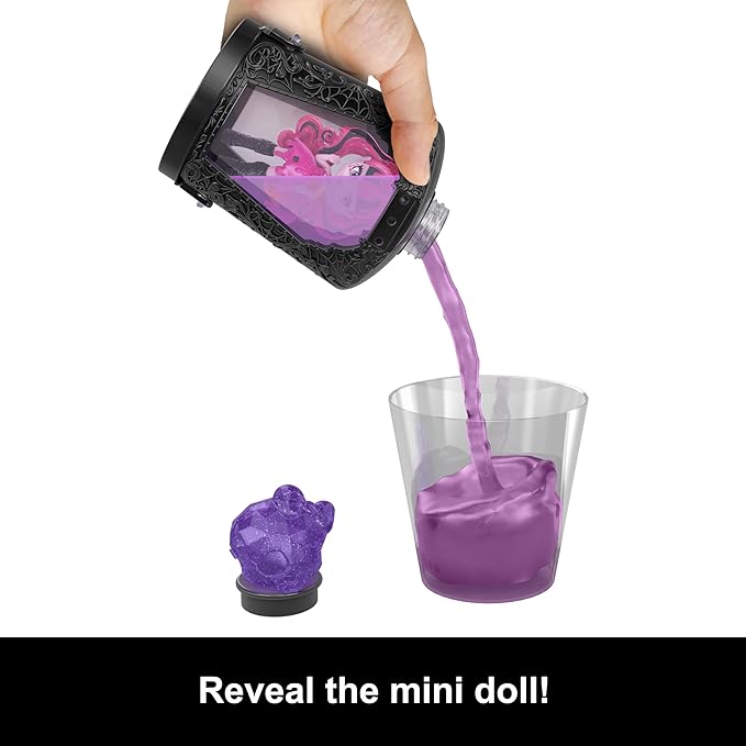 Monster High Potions Mini Dolls and Accessories, Surprise 3-inch Character Figures in Display Bottle with Water Reveal & Charms (Characters May Vary)