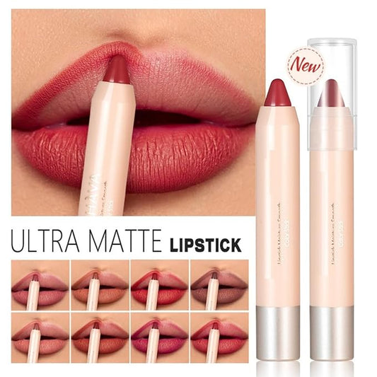 8 Colors High Pigmented Smooth Matte Lip Liner Pencil, Waterproof Velvet Lipstick Pen, Professional Lip Liner for Girls and Women (04)