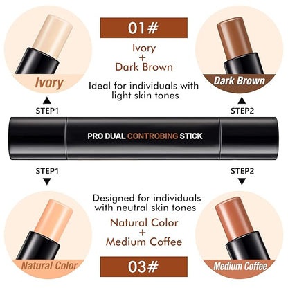 4 Colors Cream Contour, Stick Palette, Contouring Concealer,