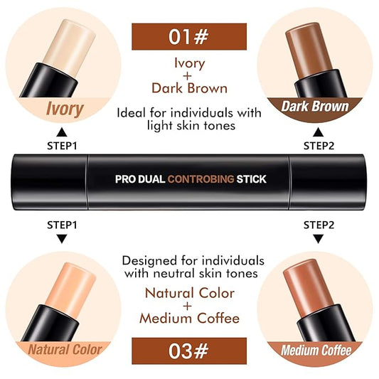 4 Colors Cream Contour, Stick Palette, Contouring Concealer,