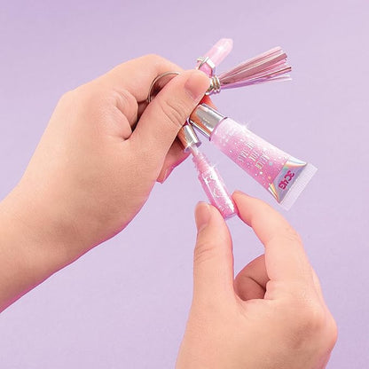 3C4G Celestial Keychain Lip Gloss, Berry Flavor, Lovely Lavender Tint with a Shimmery Finish, for Ages 8 and up by Make It Real