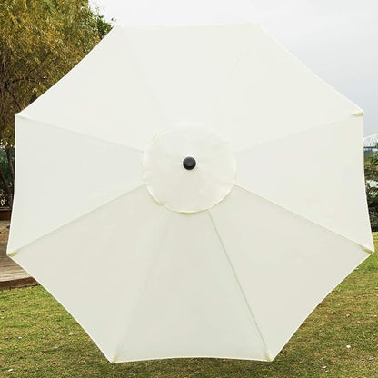 Sunnyglade 9' Patio Umbrella Outdoor Table Umbrella with 8 Sturdy Ribs (Beige)
