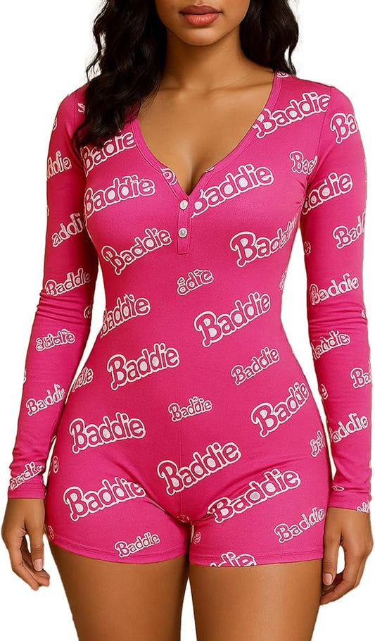 MissShorthair Onesies Women Sexy, Cute Onesie Pajamas for Women Long Sleeve Cookie Monster Large