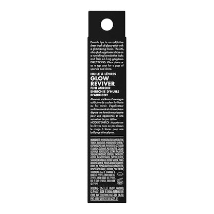 e.l.f. Glow Reviver Lip Oil, Nourishing and Hydrating with High-Shine Glimmer Finish & Sheer Wash Of Color, Minty Scent, Non-Sticky, Vegan & Cruelty-free, Super-neutral