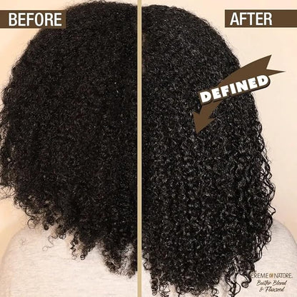 Creme of Nature, Curl Elongater, Butter Blend, Argan Oil, Flaxseed Oil, Curl Jelly for Defining Hydration, 8.45 Oz