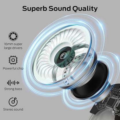 Monster Open Free AC100 Open Ear Bluetooth 5.3 Headphones, Wireless Earbuds with Earhooks, Immersive Stereo Sound by 16mm Large Driver, Clear Calls, 30H Playtime, for Workout