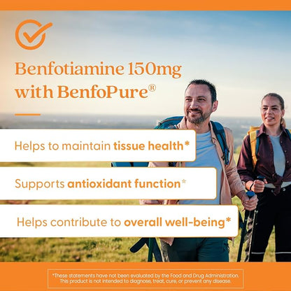 Doctor's Best Benfotiamine 150 with BenfoPure, Helps Maintain Glucose Metabolism, Non-GMO, Vegan, Gluten Free, Soy Free, 150 mg, 360 Veggie Caps