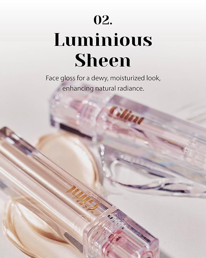 Glint Liquid Gel Highlighter (Dewy Moon, 0.) - Nose, Lips. 1oz