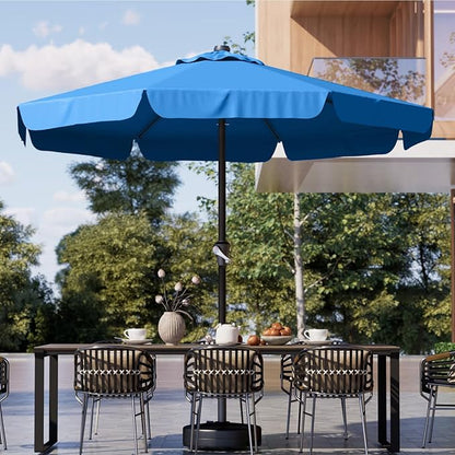 12FT Patio Umbrella Table Market Umbrella w/Crank Outdoor Umbrellas for Garden, Deck, Backyard, Pool and Beach, Royal Blue