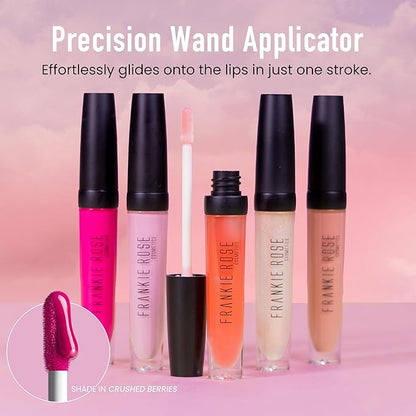 Frankie Rose Cosmetics Lip Gloss | Non-Sticky Formula, Long Lasting Lip Gloss, Bold Pigment & Hydrating Lip Gloss, Girl Boss Shimmer Lip Gloss, 20g