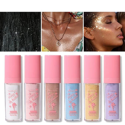 MAEPEOR Highlighter Powder Stick 6 Colors Shimmer Not-sticky