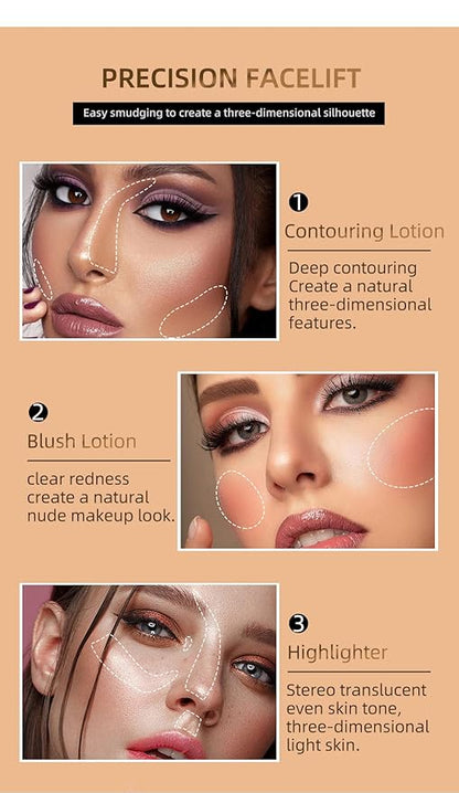 2 Colors Liquid Contour Beauty Wand, Highlighter and Blend. (1#/2#)