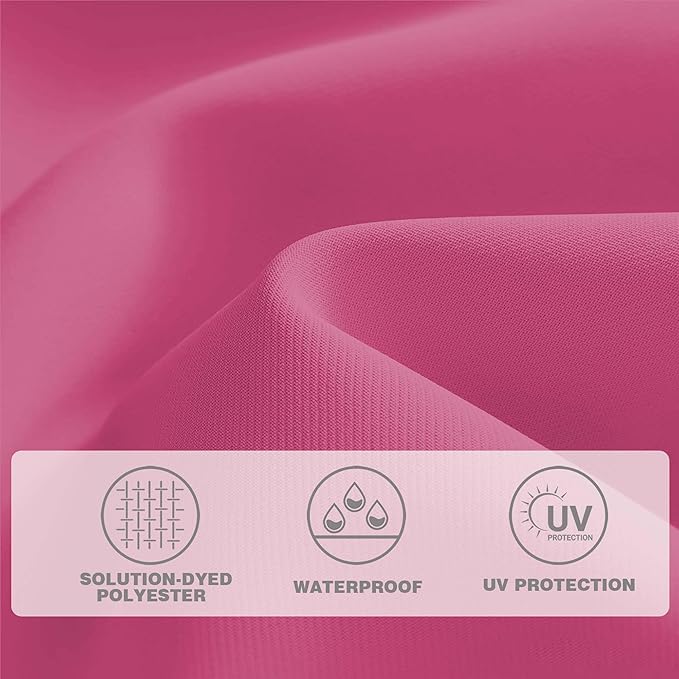 8' x 10' Rectangular Patio Umbrellas for Outdoor, Outdoor Table Umbrella, Large Outdoor Patio Umbrellas with 8 Sturdy Ribs for Market, Garden, Pool (Rose Pink)